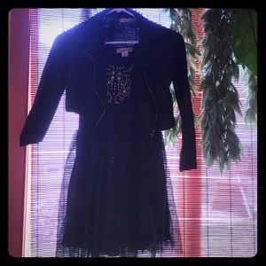 A semi formal dress with nice cardigan included!!!